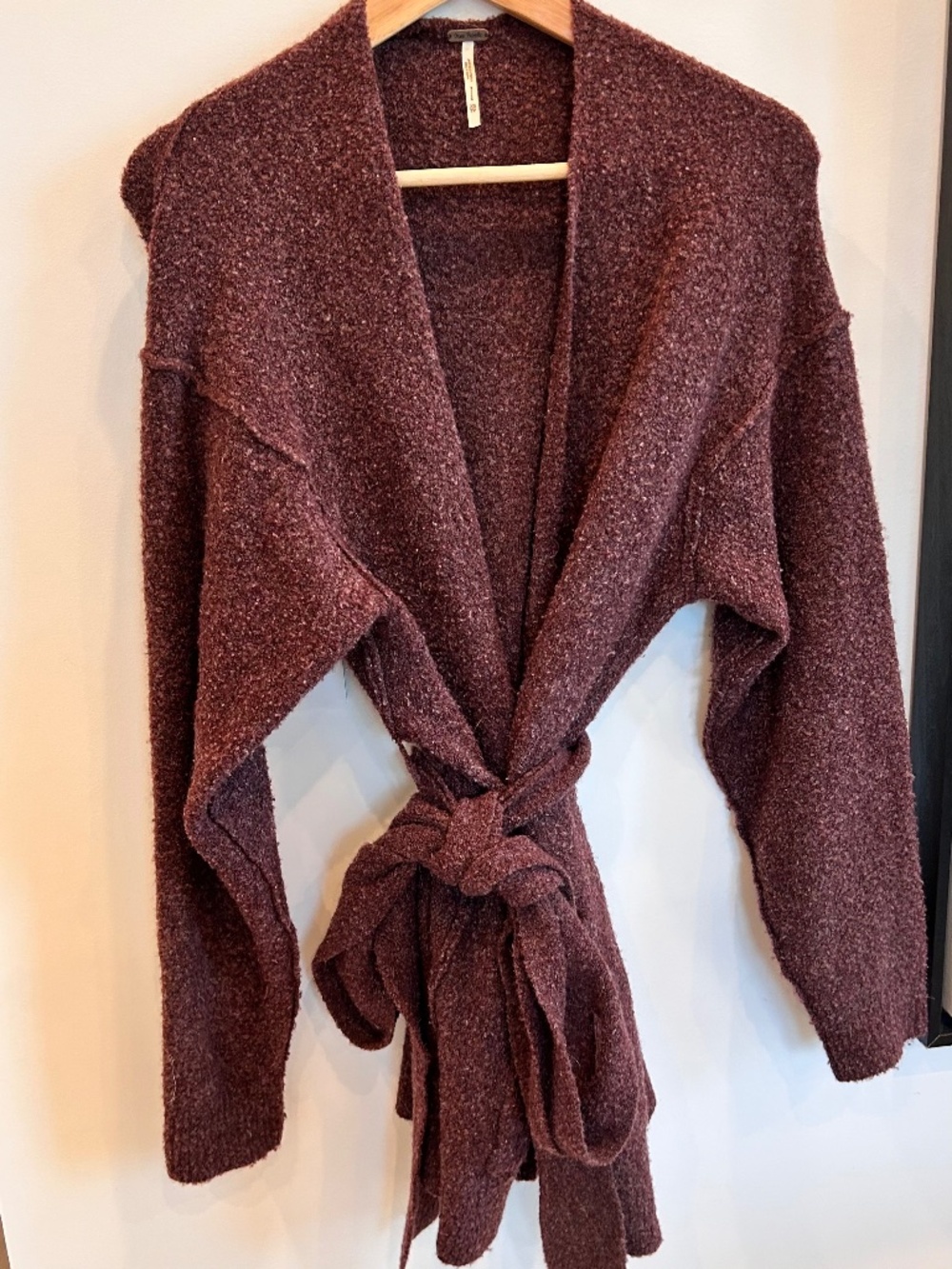 Free People Knit Cardigan XS Open Front With Belt Pockets *FREE SHIPPING*